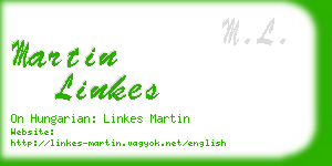 martin linkes business card